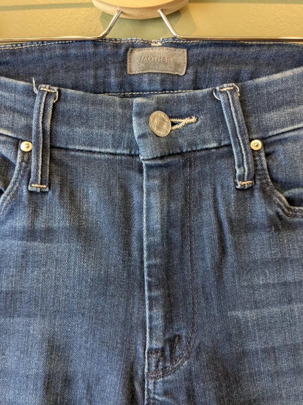 MOTHER Denim The Looker Ankle Skinny Jeans Sz 25 Tongue & Chic Mid Rise Stretch